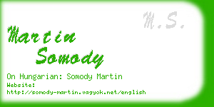 martin somody business card